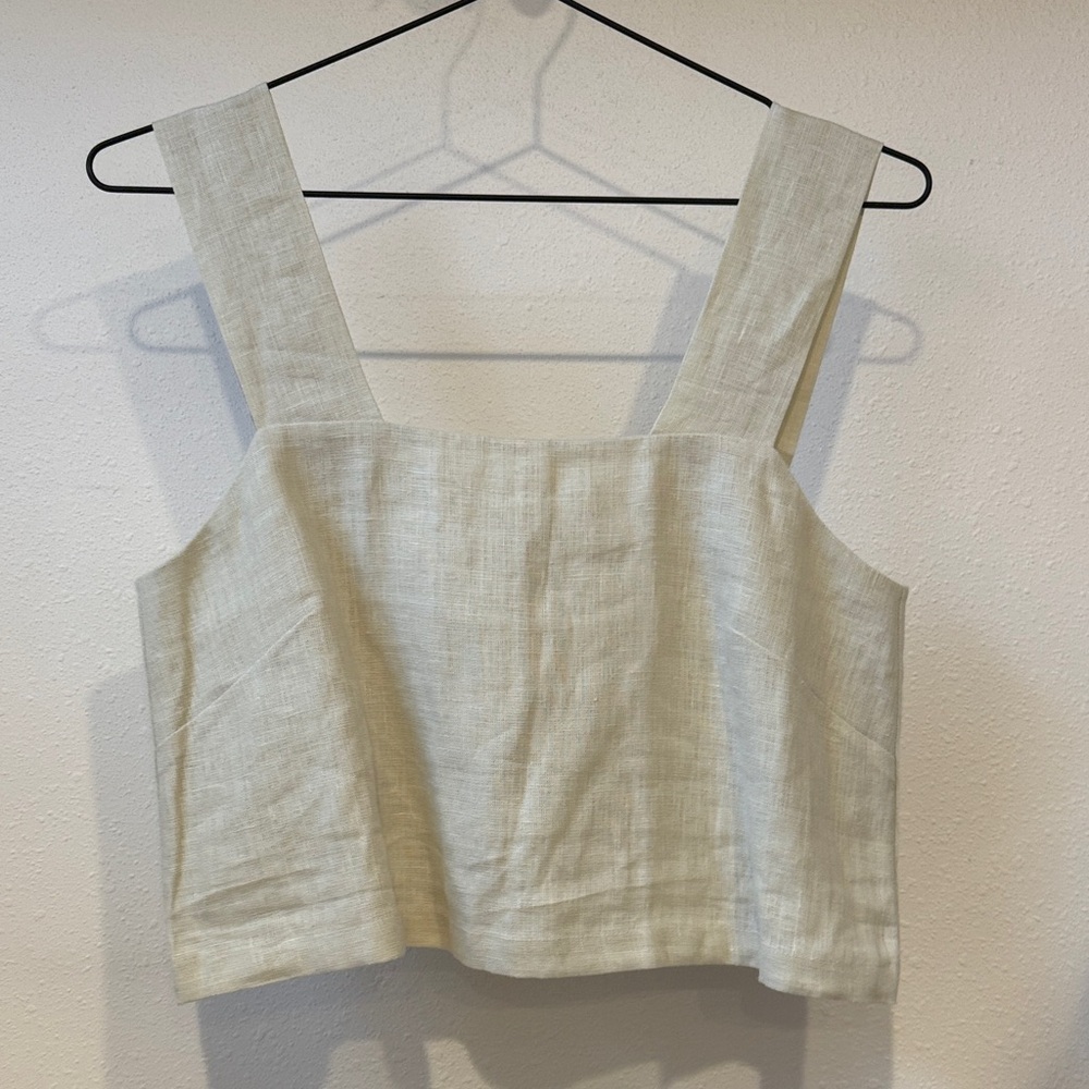 Custom made linen crop top
